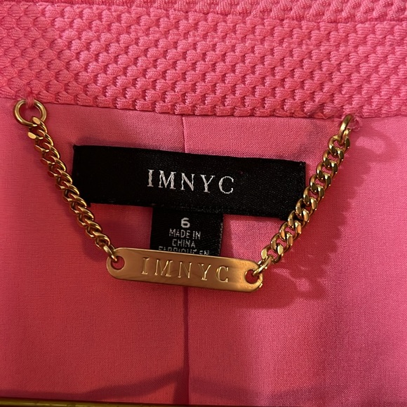 IMNYC hot pink blazer girl Boss business casual Barbie core suit jacket - Picture 2 of 5